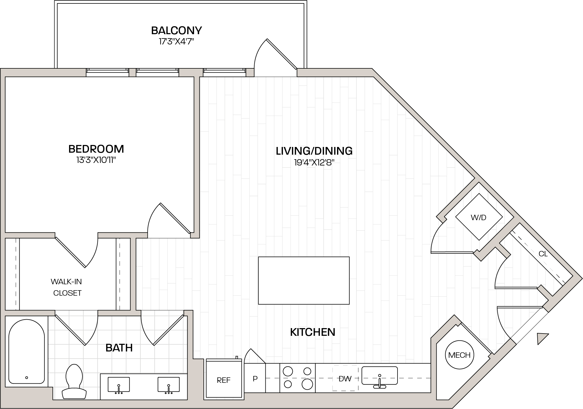 Floor Plan Image of Apartment Apt 5206